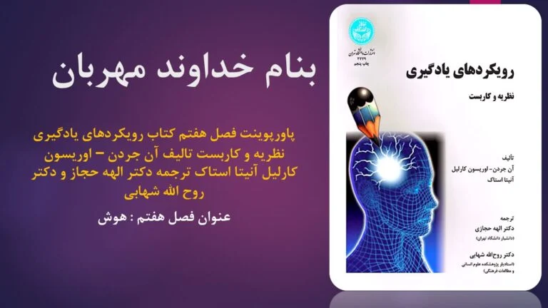 دانلود پاورپوینت فصل هفتم کتاب رویکردهای یادگیری نظریه و کاربست تالیف آن جردن – اوریسون کارلیل آنیتا استاک ترجمه دکتر الهه حجاز و دکتر روح الله شهابی