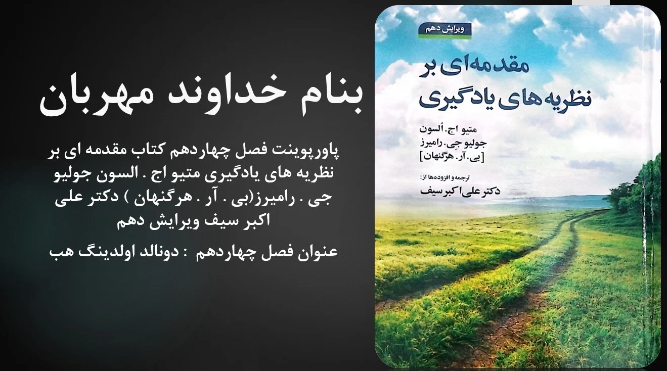 دانلود پاورپوینت فصل چهاردهم کتاب مقدمه ای بر نظریه های یادگیری علی اکبر سیف ویرایش دهم
