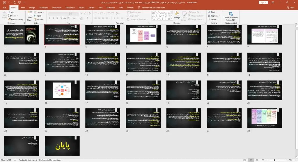 پاورپوینت خلاصه فصل ششم کتاب اصول مصاحبه بالینی بر مبنای DSM.IV.TR جلد اول دکتر مهدی نصر اصفهانی